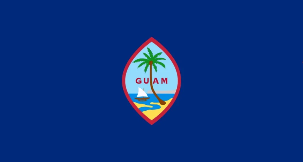 The flag flown over Guam under the U.S. Naval Government, 1917–1948
